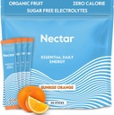 Nectar Energy Booster - Caffeine orgánica, B12 &amp; Electrolytes - Sugar Gratis " Cero Calorie - Café sano, bebida energética " Alternativa Soda - Hydration " Energy Supplement (Orange 30 Powder Packets)