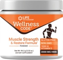 Life Extension Wellness Code® Muscle Strength & Restore Fórmula, Vitamina D3, ß-Hydroxy-ß-Methylbutyrate Monohydrate (HMB), Muscle Health, Gluten Free, Non-GMO, 94.2 g