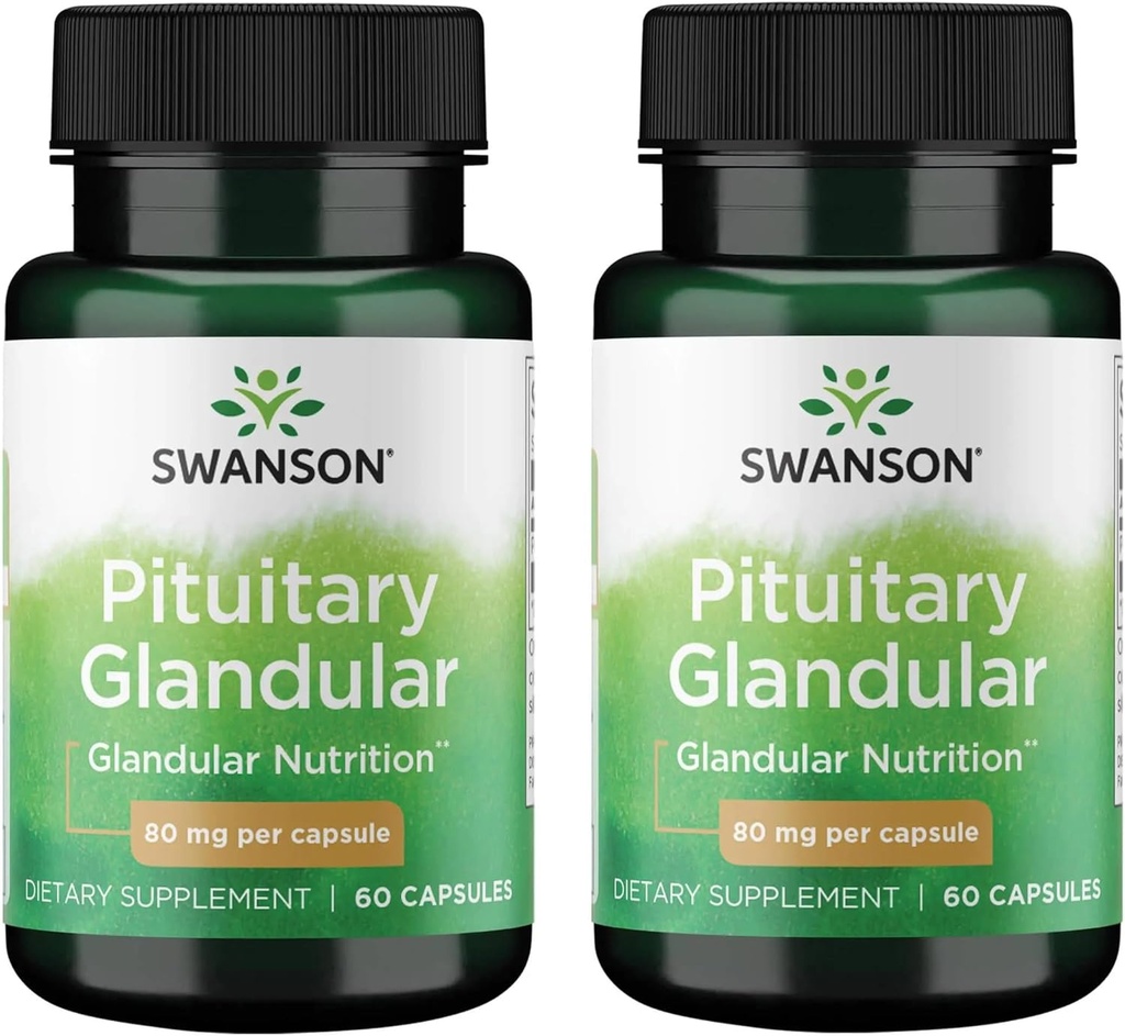 Swanson Raw Pituary Glandular 80 Milligrams 60 cápsulas (2 Pack)