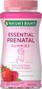Bounty Optimal Solutions Essential Prenatal Gummies, Folic Acid e Iodine, Omega 3 y DHA, 50 Conde, 25 Total Servings