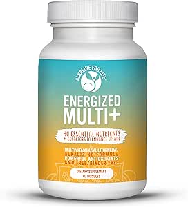 Multi-Potente Multivitamina con 40 Nutrientes Complejos B Complejos Vitaminas, Vitamina D, Vitamina C, Vitamina K, Zinc, Quercetina, Calcio, Magnesio en Alkalizing Formas - 60 fichas