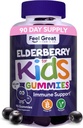 Siente Gran Vitamina Co. Gummies de Elderberry para los niños ← Apoyo Inmunitario Silencio Natural Antioxidante Booster infligido con vitamina C y Zinc