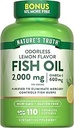 La verdad de la naturaleza Fish Oil 2000mg ← 110 Softgels ← Omega-3 Silencio Lemon Flavor tóxico Non-GMO &amp; Gluten Free Supplement