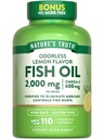 La verdad de la naturaleza Fish Oil 2000mg ← 110 Softgels ← Omega-3 Silencio Lemon Flavor tóxico Non-GMO &amp; Gluten Free Supplement