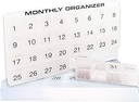 31 compartimentos, 1 por día, 4 semanas Organizador Mensual de Pill por Promed. Incluye Tray y 8 compartimentos extraíbles. (White)