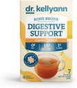 Dr. Kellyann Bone Broth + Digestive Support Collagen Powder Packets (7 Servings, 1 Box), 16g Protein/Serving, 100% Grass-Fed Collagen Powder, Keto & Paleo Friendly - Cumin Carrot