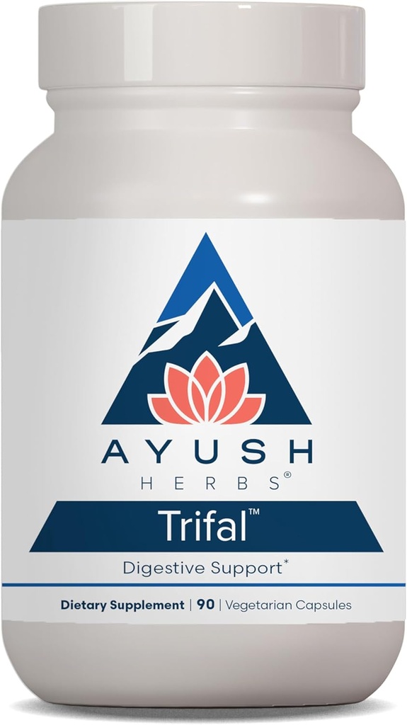Ayush Herbs Trifal Digestive Support with Amla - Triphala Supplement for Women &amp; Men, Promotes Balanced Digestion, Antioxidant Rich, Made with Organic Ingredients - 90 Vegetarian Capsules (1 Count)
