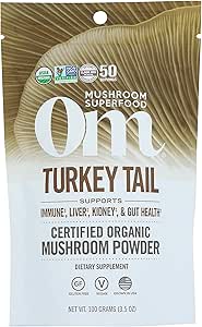 Om Mushroom Superfood Orgánica Turquía Tail Matrix Powder, 3.5 OZ