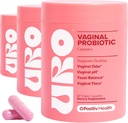 O Positiv URO Vaginal Probiotics for Women pH Balance with Prebiotics " Lactobacillus Probiotic Blend - Vaginal Health Supplement - Promote Healthy Vaginal Odor " Vaginal Flora, 60 Cuenta (Pack of 3)