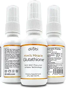 Mimi's Miracle Glutathione Spray, Antioxidante sublingual, Suplemento de Glutathione reducido con ácido ascórbico, Blueberry & Pomegranate Extracts, Spray Dosificación para adultos &amp; niños, 2 onzas