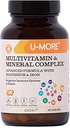 U-MORE Multivitamina &amp; Mineral Complex, Vegan, Libre de Azúcar, Sin gluten, Calcio, Magnesio, Vitamina A, B1, B2, B5, B6, B12, D3, K, C, Iron, Zinc, Supports Immune System &amp; Global Health - 60 Tablets