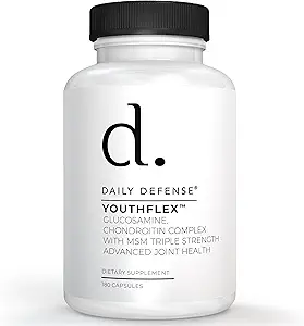 Glucosamina con Condroitina &amp; MSM Suplemento Conjunto - Suplemento de Apoyo Conjunto para la Movilidad de Mujeres Hombres " Flexibilidad - 180 cápsulas, Complejo de Glucosamina Youthflex, Hecho en EE.UU.