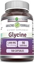 Amazing Formulas Glycine Suplemento Silencio 1000 Mg per Serving Silencio 180 Capsules ← No Gluten-Free TEN Made in USA