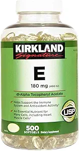 Kirkland Signature Vitamina E 180mg, 500 Softgels (2 Pack)
