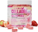 Collagen Peptide Gummies for Women,120 Sugar-Free Hydrolyzed, Extra Strength 2500mg Protein Tipo I,II,III,V,X con 15000mcg Biotina y vitamina A B6 B12 C D E for Hair Skin Nail