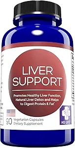 MD.LIFE Liver Support - Suplemento con Artichoke, Dandelion, Milk Thistle & Proteolytic Enzymes 90 Count