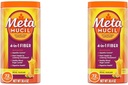 Metamucil Fiber, 4-en-1 Psyllium Fiber Suplemento Polvo con azúcar real, Naranja Smooth Flavored Drink, 72 Servings (Packaging May Vary), Textura gruesa, 1.9 Libra (Pack of 2)