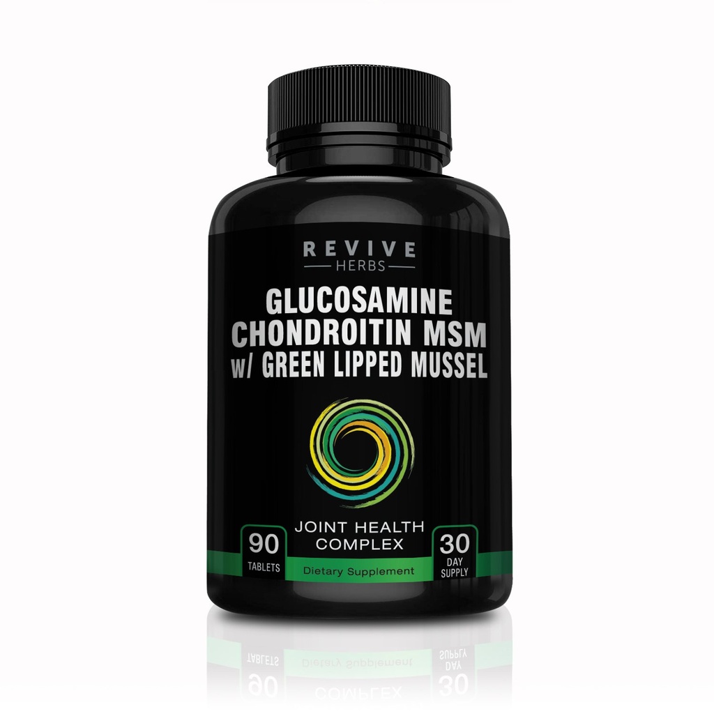 Glucosamine Chondroitin MSM with New Zealand Green-Lipped Mussel | Support Joint Flexibility, Connective Tissue, Cartilage Health