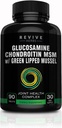 Glucosamine Chondroitin MSM with New Zealand Green-Lipped Mussel  sometida Support Joint Flexibility, Connective Tissue, Cartilage Health