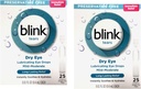 Blink Tears Preservative Free Lubricating Eye Drops, Instant and Long-Lasting Relief for Dry Eyes, 25 Sterile Single-Use Vials, 0.01 FL OZ (0.4 mL) Cada uno (Pack of 2)