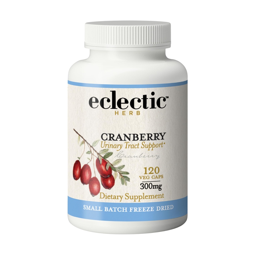 Herb Eclectic - Premium Freeze Dried Cranberry Capsules ← Urinary Tract Support ← Suplemento de arándano para la salud de la tradición urinaria ← Orgánica, No-GMO, Vegan (120 CT tención 300 mg)