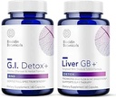 Biocidin G.I. Detox+ Gentle Binder " Liver GB+ Gallbladder Liver Support - Ayuda Optimize Toxin Removal " Fat Digestion - Activated Charcoal, Zeolite, TUDCA " Bitter Herbs (2 Productos)