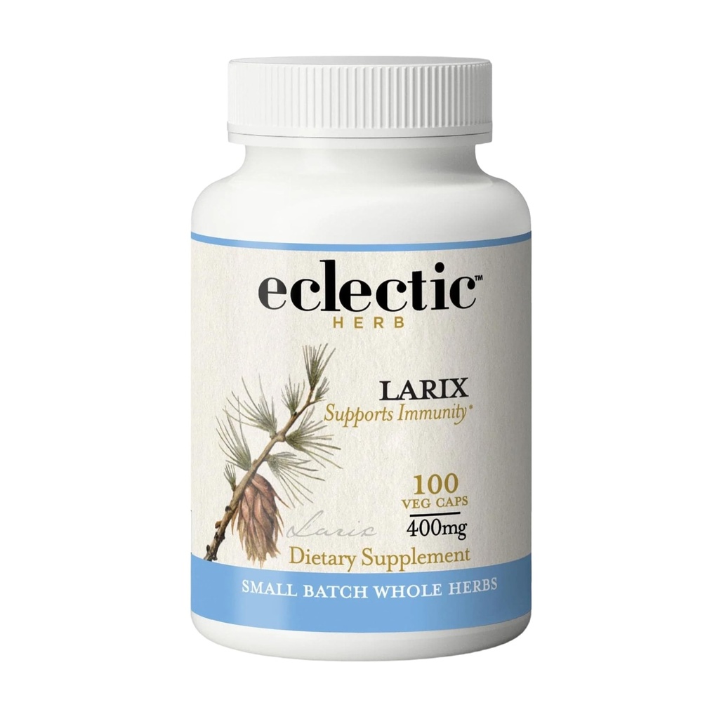 Instituto Ecléctico Raw Freeze-Dried Non-GMO Larix Capsules ← Immune, Respiratory y Ear Support Ø 100 CT (400 mg)