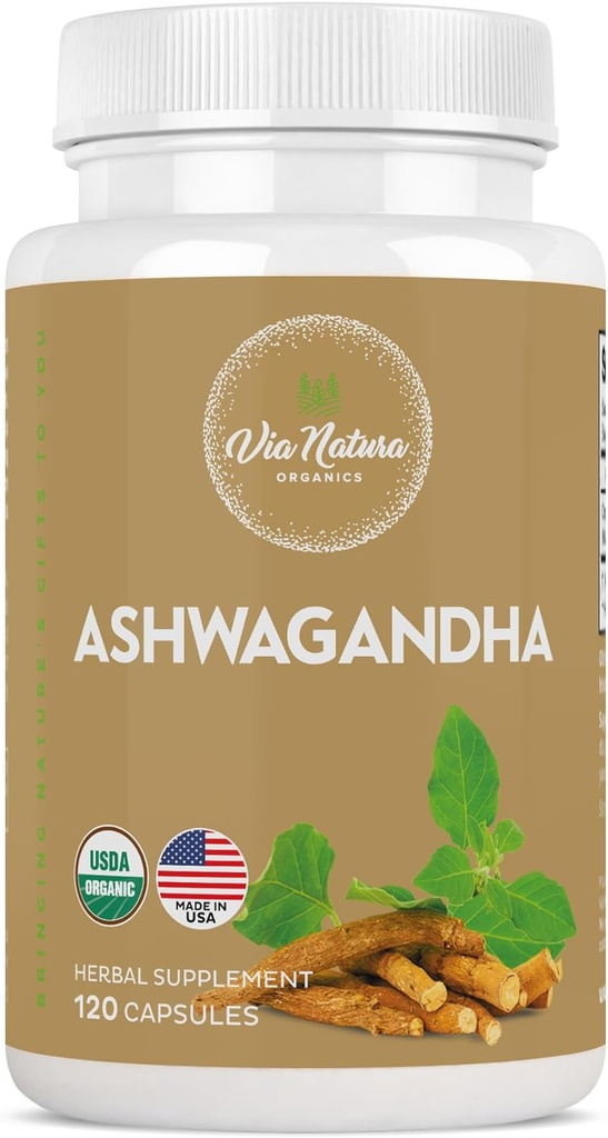 Ashwagandha Capsules 1000mg Silencioso Suplemento Herbal Orgánico
