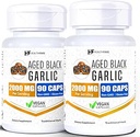 Saludfare Aged Black Alic Supplement Pills ← 2000mg Equivalent tención 2 Botellas, 180 Vegan Capsules ← Fermented Odorless Ajo Extract ← Non-GMO, Gluten-Free Silencio Made in USA