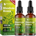 4 oz Rhodiola Rosea Suplemento Rhodiola Rosea Root Tincture Drops 2100mg (Rhodiola rosea L.) Rhodiola Extract Absorbs Better Than Capsules, 2 Month Supply, 84 Servings, Alcohol-Free - 2 Oz, Pack of 2