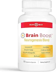 Brain Boost Capsules Silencioso con Curcumin, Cordyceps, Hericium, Ceylon Cinnamon, Purified Shilajit, y Ashwagandha