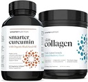 SMARTERNUTRITION Curcumin - Potency and Absorption + Smarter Skin Collagen - Triple Fórmula de acción para la piel viva