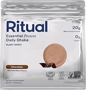 Polvo de proteína vegetariana Ritual 18+ con BCAA: 20g Proteína de guisantes orgánicos de las granjas regenerativas de EE.UU., libre de gluten, con base vegetal, libre de azúcar, libre de lácteos, vainilla con tracción manual, 1Lbs