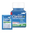 Claritin Allergy Medicine for Adults, 24-Hour Non-Drowsy Loratadine 10mg Pills, Antihistamine, 30 Tablets + 1ct On-The-Go Relief