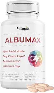 Suplemento de aluminio con Complejo de vitamina B, Aminoácidos, Egg White &amp; Whey Protein Powder - Energía, resistencia, inmune, Wellness Support - 120 Tablets, Non-GMO, Gluten-Free