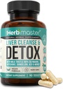 Nora Ross Herbmaster Liver Cleanse Detox " Repair – 27-in-1 Herbal Liver Support Supplement for Men " Women – Milk Thistle Supplement w/Artichoke Extract, Choline, Zinc " Dandelion Root – 45