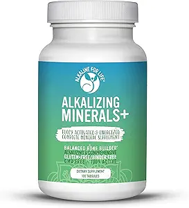 Alkalizing Minerals + 240 Conde - Alkaline Trace Minerals Plus Calcio, Magnesio, Suplementos Minerales Potasio Alkalizing Suplementos y Multimineral con Minerales Diarios para PH Balance