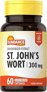 Sundance St. John's Wort Capsules Silencio 300mg Silencio 60 Conde ← No GMO y Gluten Free Standardized Extract