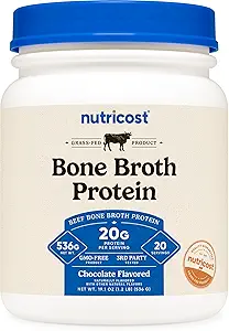 Nutricost Beef Bone Broth Protein Powder Chocolate (20 Servings) - Sin gluten, sin GMO