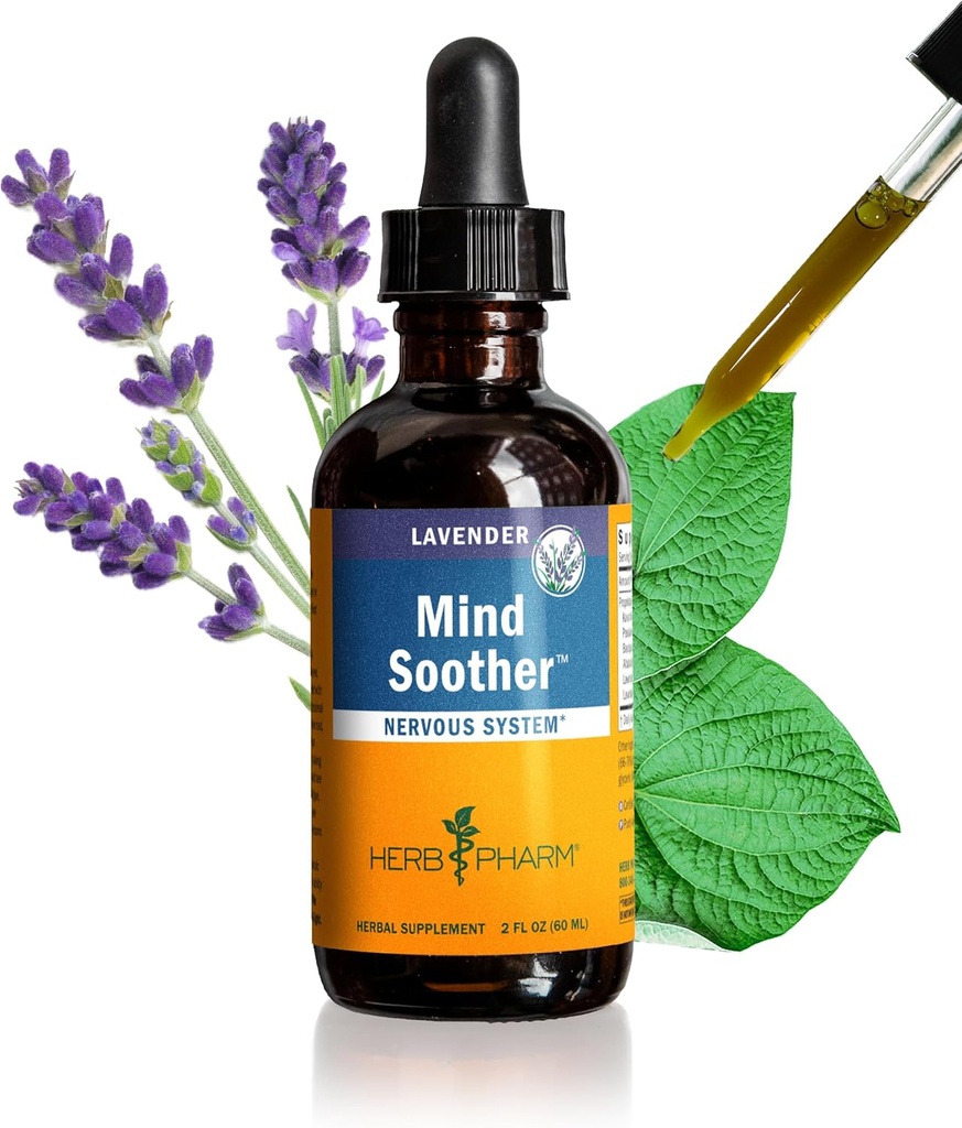 Herb Pharm Anxiety Soother Liquid Herbal Formula con Kava Extract y Lavender Essential Oil para Mild y Occasional Anxiety Support* - 2 Ounce