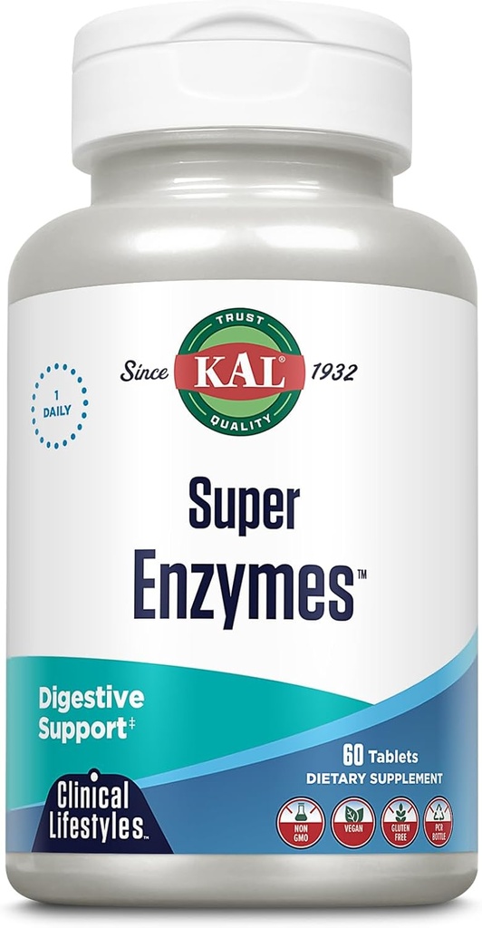 Kal Super Enzymes Tablets, 60 Cuenta