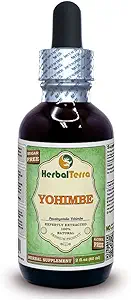 Yohimbe (Pausinystalia Yohimbe) Glycerite, Barco seco Sin alcohol Extracto 2 oz