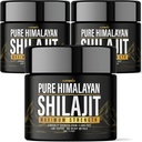(3 Pack) Shilajit Pure Himalayan Organic Resin - Natural Authentic Lab Tested Formula for Hombres, Mujeres - No Heavy Metals - 600mg Max Strength with 85+ Trace Minerals Golden Grade Shilajit Supplement