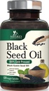 Black Seed Oil Softgels 1000mg - Premium Nigella Sativa Blackseed, Pure Natural Black Cumin Seed Oil & Antioxidant for Skin & Immune Support - Non GMO, Bottled in USA Suplemento - 120 Softgels