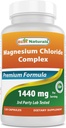 Mejores Naturales Magnesium Chloride (Cloruro De Magnesio) Complejo 1440 mg por Serving - 120 cápsulas