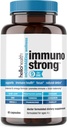 Soporte diario Inmunitario Suplemento Inmunostrong 10-en-1 Vitaminas de Inmunidad con Booster Inmuno, Hoja de Oliva, Antioxidante calma Omega 3, Curcumina Turmérica y vitaminas de zinc para adultos &amp; niños -60 ct