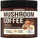 Mushroom Blend - 9 Mushroom Adaptagen Mix - Lion's Mane, Chaga, Vitaminas - Medium Dark Roast - Instant - Immune Support - Gluten-Free and Sugar-Free