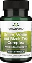 Swanson Green White & Black Tea Complex 200/200/200 Milligrams 60 Capsules