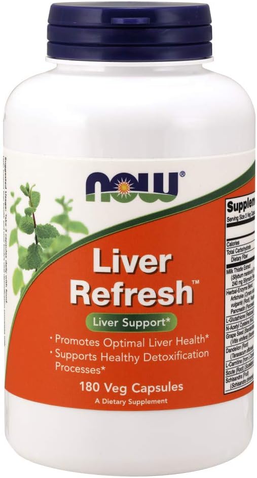 AHORA Foods Liver Refresh Veg Capsules,180 cápsulas (Pack of 2)