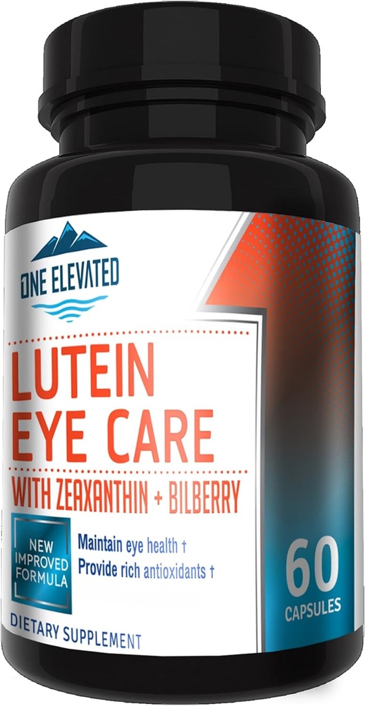 Nuevamente mejorada Super Strength Eye Care Formula - Highest Pharmaceutical Grade Lutein, Zeaxanthin, Bilberry - Mayor biodisponibilidad – Rich Antioxidants - Funciona sinérgicamente para los resultados óptimos